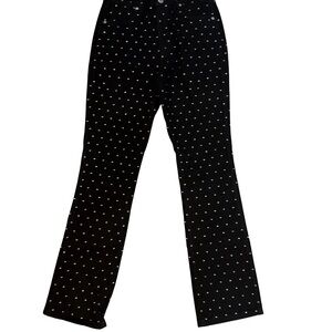 Gianni Bini Ivy Rhinestone Straight Leg High Waisted Jeans Black Size 30